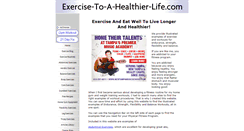 Desktop Screenshot of exercise-to-a-healthier-life.com