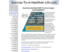 Tablet Screenshot of exercise-to-a-healthier-life.com